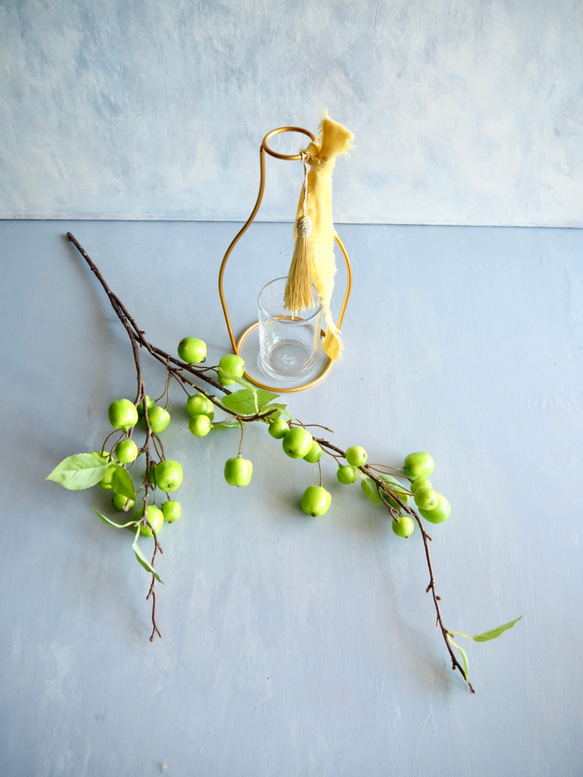 【クラブグリーンアップル】｜アーティフィシャルフラワー 花瓶アレンジ| 秋｜ギフト・インテリア雑貨 3枚目の画像