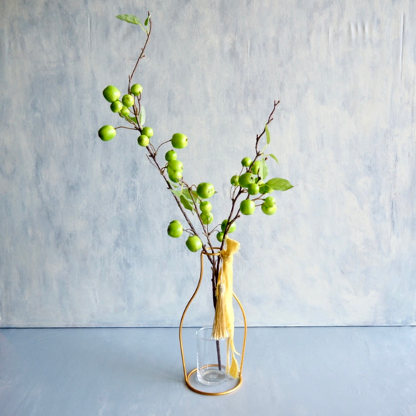 【クラブグリーンアップル】｜アーティフィシャルフラワー 花瓶アレンジ| 秋｜ギフト・インテリア雑貨 5枚目の画像