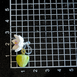 つまみ細工「ピーマンのピアス・イヤリング」～にしみのおやさいクレヨン～ 8枚目の画像