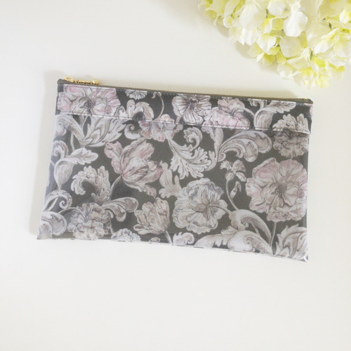 PVCクリアポーチ＊リバティ ラミネート＊アレキサンダー・マーブル