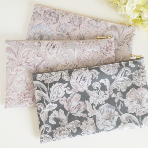 PVCクリアポーチ＊リバティ ラミネート＊アレキサンダー・マーブル