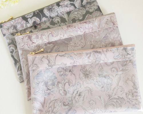 PVCクリアポーチ＊リバティ ラミネート＊アレキサンダー・マーブル