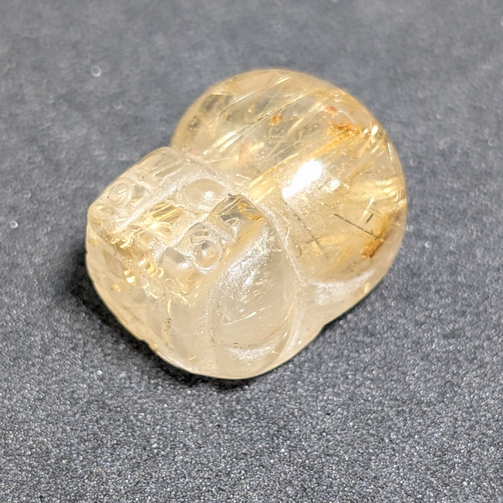 オーラを感じます ゴールド タイチンルチル 貔貅 ヒキュウ 金針水晶 1点物 お守り プレゼント ギフト 贈り物