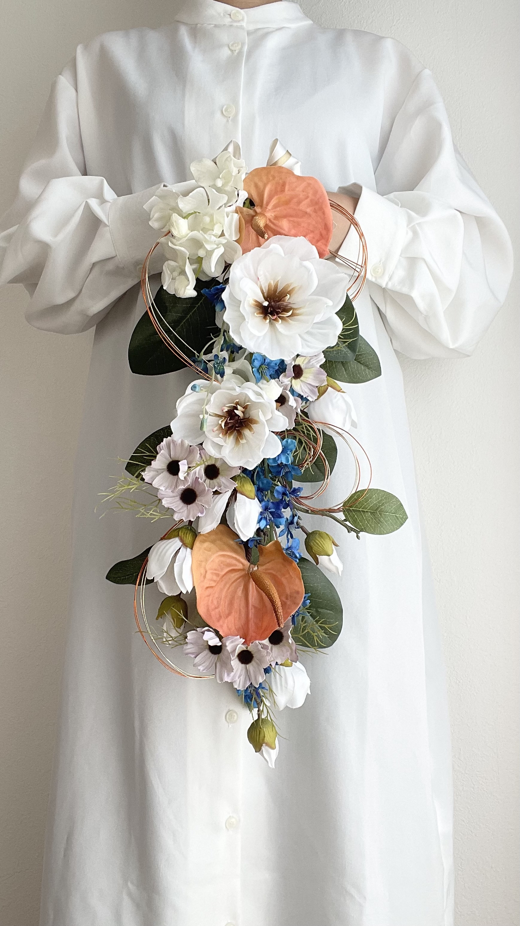 マグノリアのたおやかな和装ブーケ