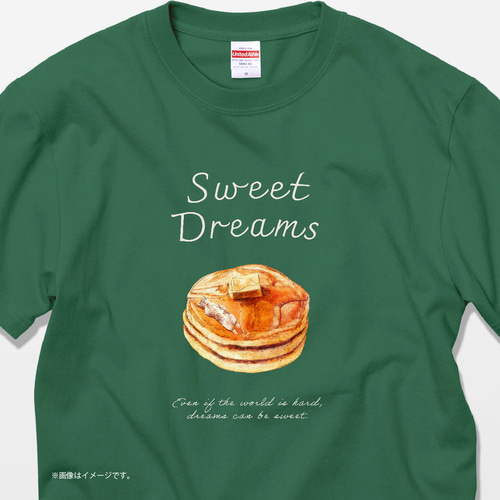 SWEET DREAMS_猫とホットケーキ」安心のクオリティ/定番コットンT