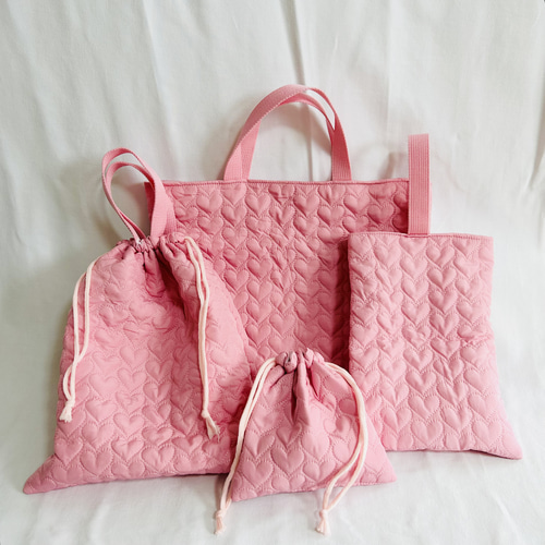 防災頭巾カバー 座布団カバー 座布団オーダー　女児 防災頭巾カバー 座布団カバー 女の子 ピンク ハート 入園入学 通園通学