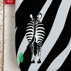 《送料無料》ふんわりミニポーチ ゼブラ柄LGL 10枚目の画像