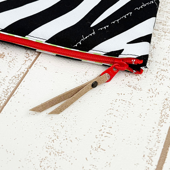 《送料無料》ふんわりミニポーチ ゼブラ柄LGL 6枚目の画像