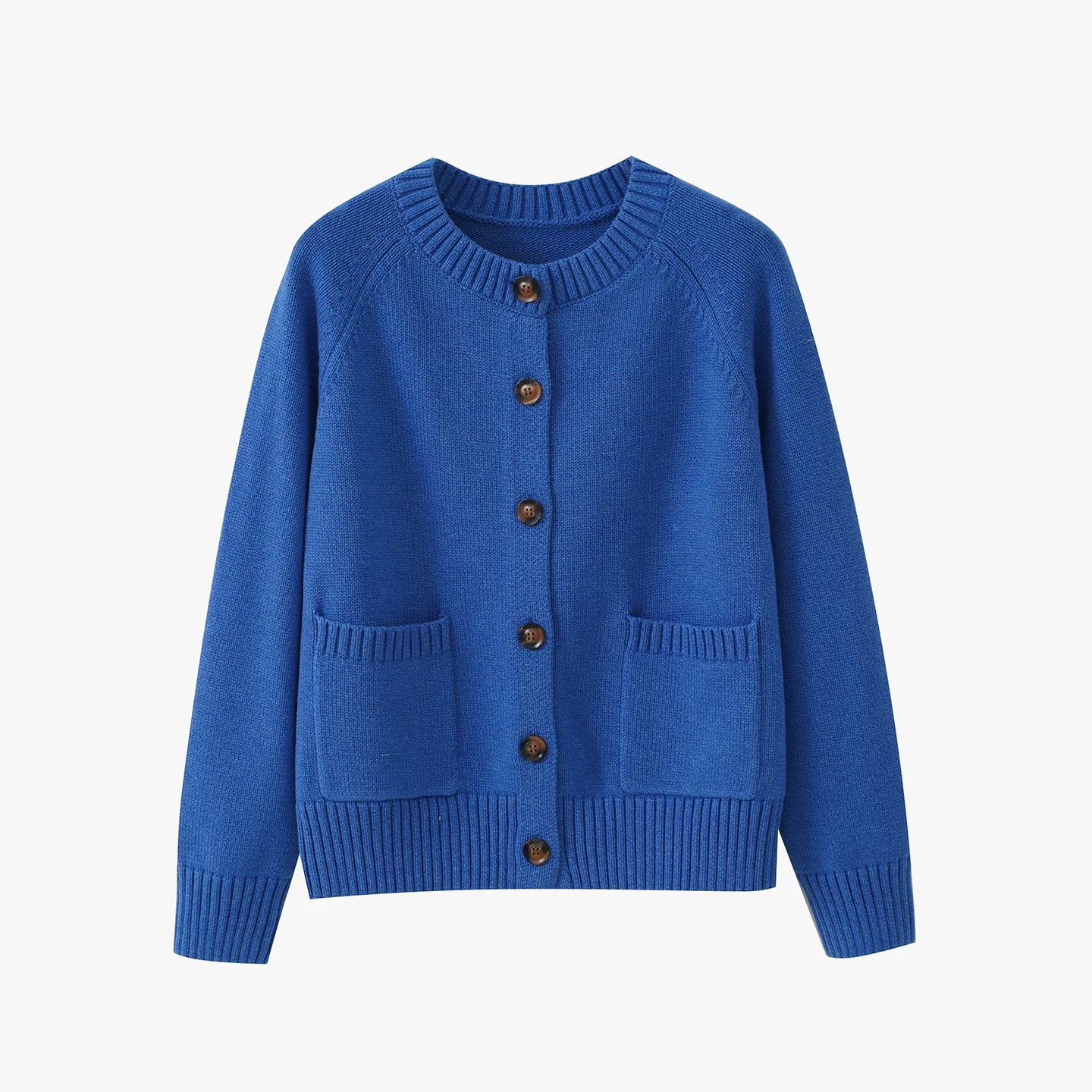 【秋冬の支度】レディース 厚手 前開き ニットセーター 綿100％