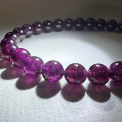 キラキラ 花火ルチル 水晶 12mm ブレスレット 天然石 PROME 天然石 黒花火水晶 天然水晶 （人工花火） 8mm