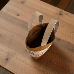 インドゾウ/インド刺繍×キラキラツイード×帆布/トートバッグ 10枚目の画像