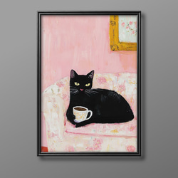 絵画。原画【夏が来ました。 猫ちゃんたちはスイカを食べる】 絵画。原画【夏が来ました。 猫ちゃんたちはスイカを食べる