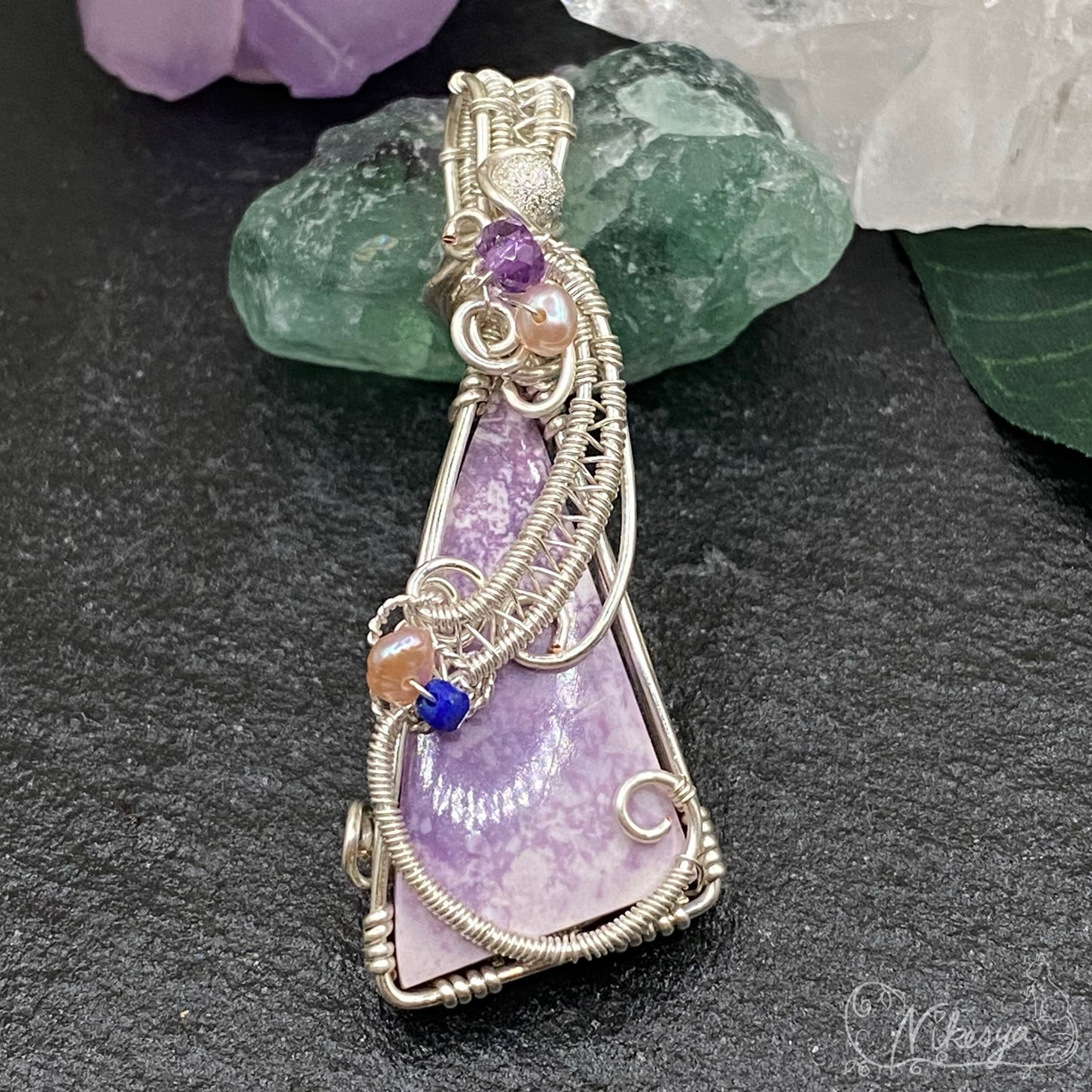 ナチュラルティファニージャスパー のペンダントトップ【ワイヤーアクセサリー】【送料無料】