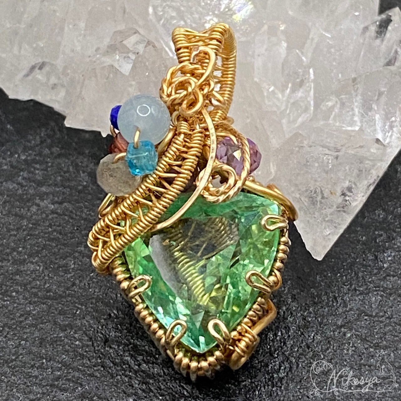 【14kgf】グランディディエライトのペンダントトップ【ワイヤーアクセサリー】【1点もの】【送料無料】