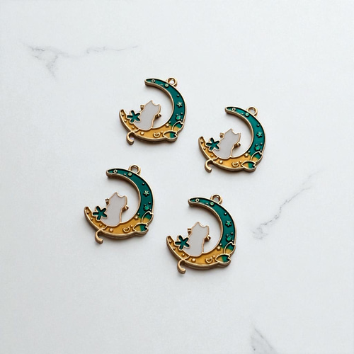 じゃれねこちゃん・ぐでねこちゃんチャーム　紫陽花③ じゃれねこちゃん・ぐでねこちゃんチャーム 紫陽花④