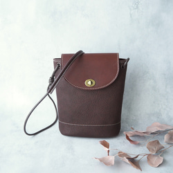 ダークブラウン レザー ショルダーバッグ 94eb5cd548b06dbbe8b286fc773628