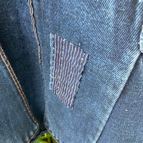 970 襤褸 野良着 ベスト 藍染 藍染め 古布 リメイク パッチワーク