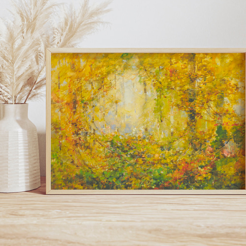 絵画　油絵　原画　抽象画　秋　アート　インテリア　F8 Amazon.co.jp: autumn＊絵画 原画 抽象画 テクスチャーアート 秋