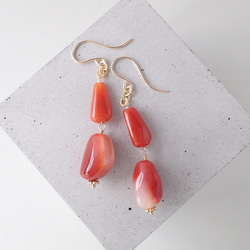 Kaya様　宝石質✨オレゴンサンストーン　ピアス　14kgf　他2点 Kaya様 宝石質✨オレゴンサンストーン ピアス 14kgf