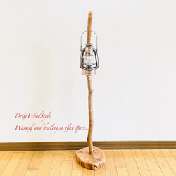 流木インテリア 美しい曲線を描く流木スタンド ランタンやエアプラントを飾れる置物 北欧 照明 木材 癒し N101 8枚目の画像