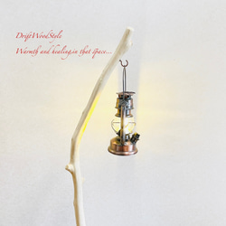 流木インテリア 無垢の流木を磨いた白い流木スタンド ランタンやエアプラントを飾れる置物 北欧 照明 N102 5枚目の画像