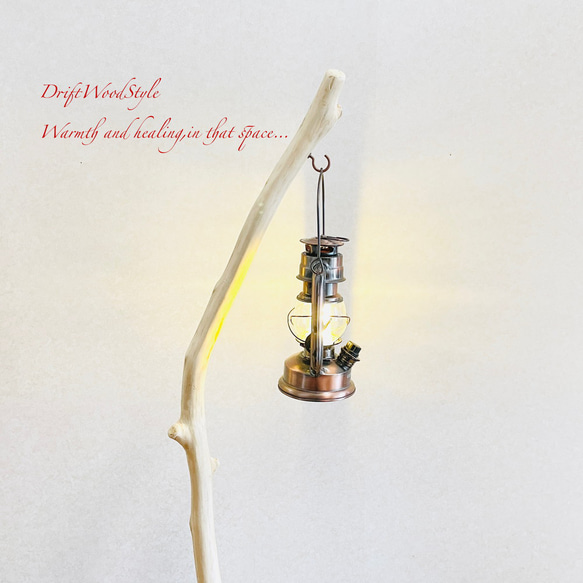 流木インテリア 無垢の流木を磨いた白い流木スタンド ランタンやエアプラントを飾れる置物 北欧 照明 N102 5枚目の画像