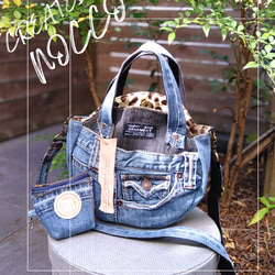 No.274【DENIM✖️SUMMER POP】デニムリメイクトートバッグ
