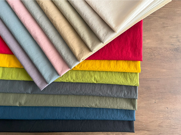 【カラーサンプル】韓国生地 シボナイロン アパレル用 撥水 140cm 無地 生地 布 シボナイロンサンプル 3枚目の画像