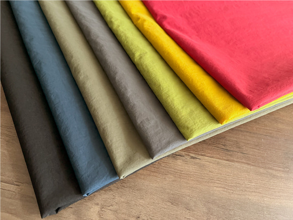 【カラーサンプル】韓国生地 シボナイロン アパレル用 撥水 140cm 無地 生地 布 シボナイロンサンプル 4枚目の画像
