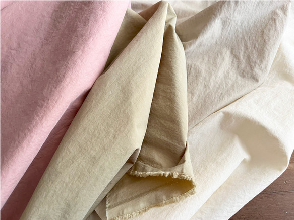 【カラーサンプル】韓国生地 シボナイロン アパレル用 撥水 140cm 無地 生地 布 シボナイロンサンプル 7枚目の画像