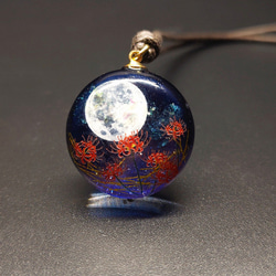 【宵月夜の彼岸花】ネックレス 1枚目の画像