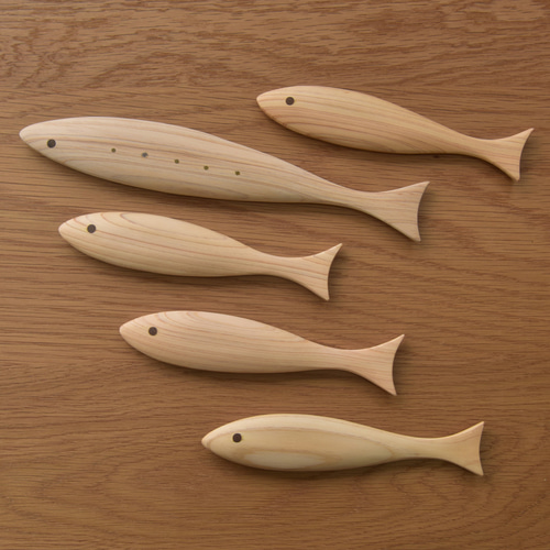 木製モビール・魚 熊本県産材ひのき (品番001-1850) モビール 工人舎
