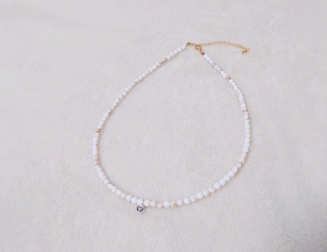 天然石、チビハートチョーカー