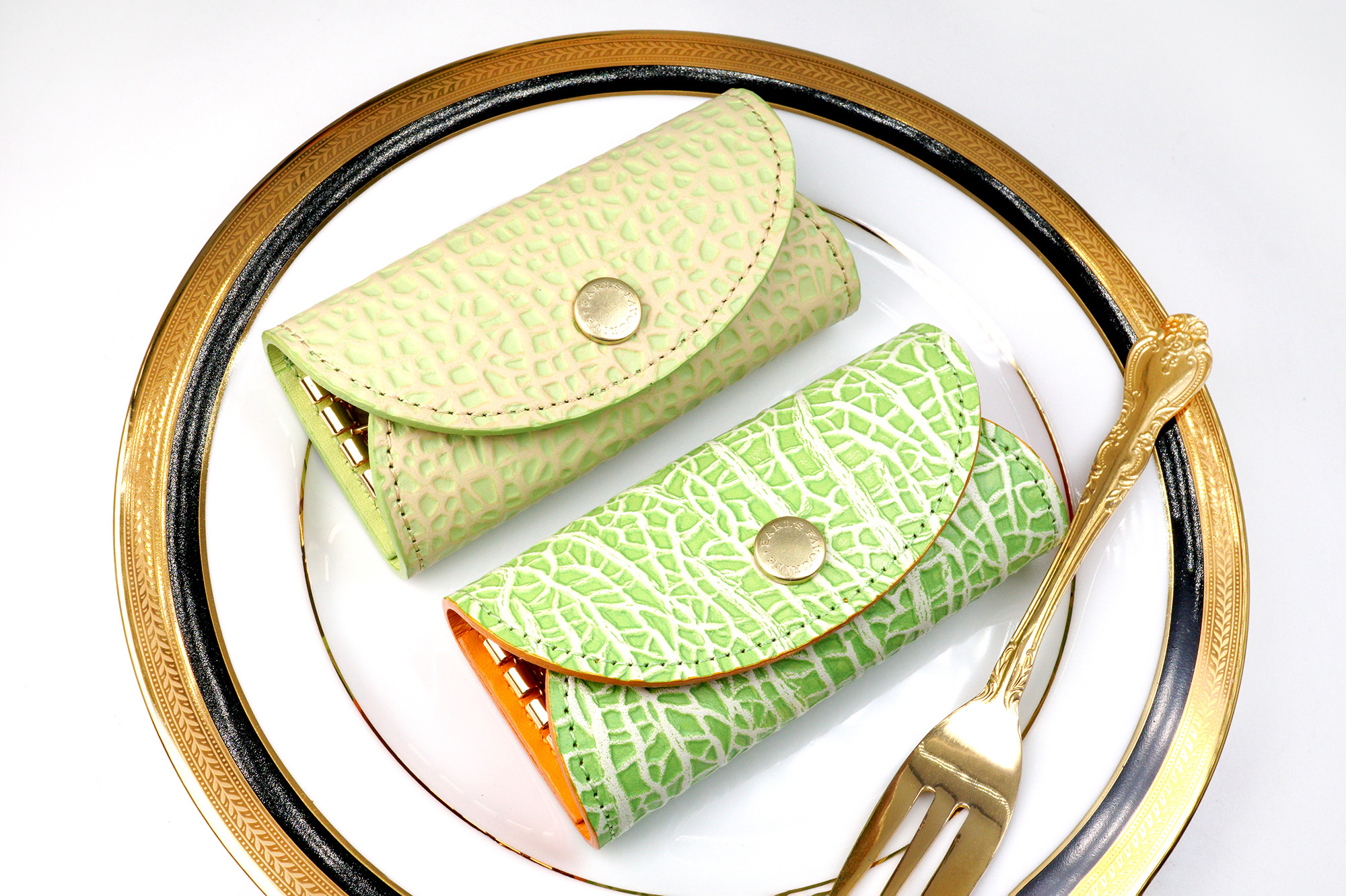 メロンな4連キーケース／赤肉・青肉（牛革製） 5,467円