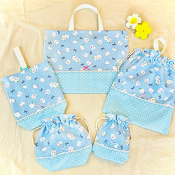 入園入学グッズ ユニコーン✖️パープル パステルカラー 5点