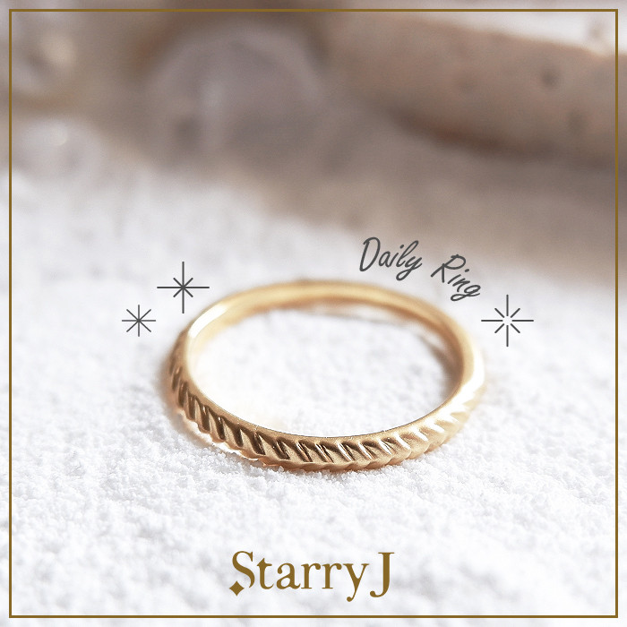 躍動する模様 - シェブロン リング 指輪 マット仕上げ 送料無料 シルバー925 K18GP