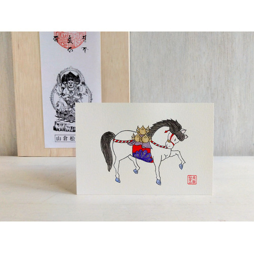 飛騨絵馬 はがきサイズ 赤紫色 その他アート 文鳥 通販 19726538