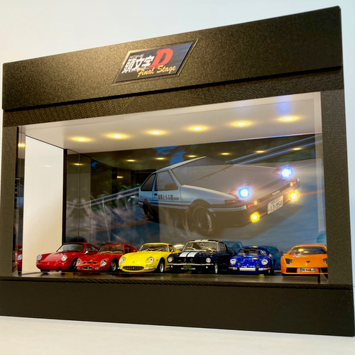イニシャルD.1/43仕様/86のライト＆フォグ点灯・ディスプレーBOX / LED
