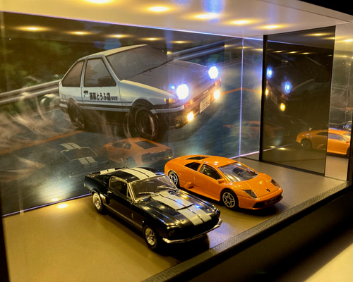 イニシャルD.1/43仕様/86のライト＆フォグ点灯・ディスプレーBOX / LED