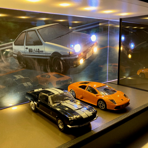 イニシャルD.1/43仕様/86のライト＆フォグ点灯・ディスプレーBOX / LED