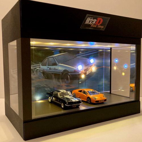 イニシャルD.1/43仕様/86のライト＆フォグ点灯・ディスプレーBOX / LED