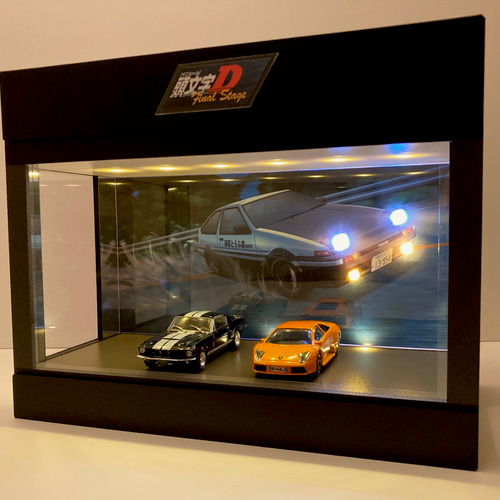 イニシャルD.1/43仕様/86のライト＆フォグ点灯・ディスプレーBOX / LED