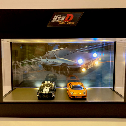 イニシャルD.1/43仕様/86のライト＆フォグ点灯・ディスプレーBOX / LED