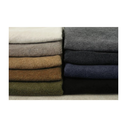 冬のモコモコ高級メルトンフリースワンピース／スラッシュネックワンピース／メルトンジャンパースカート／チャコール 12枚目の画像