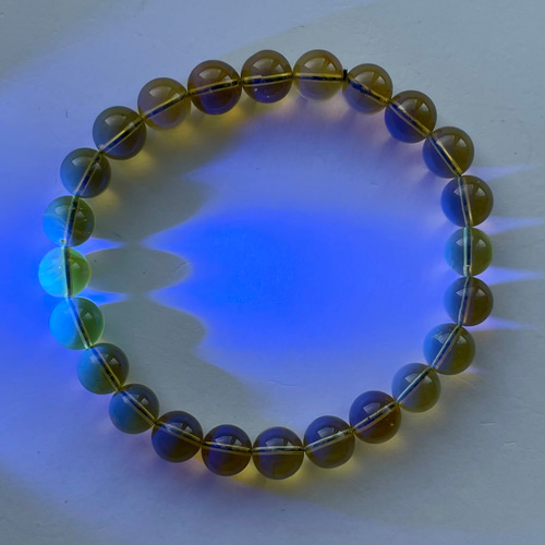 送料無料】 天然石 ブルーアンバー アンバー 琥珀 ブレスレット