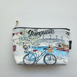 ミナペルホネン　ポーチ　アネモネ anemone quartz pouch - minä perhonen