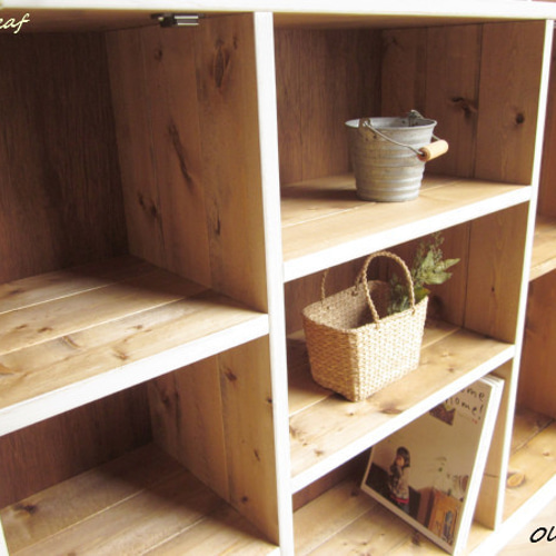 サイズオーダー可●超ワイドアシンメトリーキャビネット●シャビーブラウン●受注製作 サイズオーダー可○超ワイドアシンメトリーキャビネット○シャビー