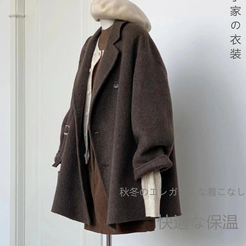 ブレザーコートレディースショート2025秋冬新作ツイードコート冬