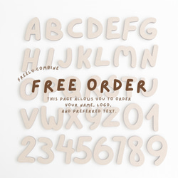【 wooden letter banner 】 自由に組み合わせオーダー 木製レターバナー 1枚目の画像
