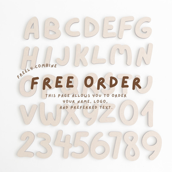 【 wooden letter banner 】 自由に組み合わせオーダー 木製レターバナー 1枚目の画像